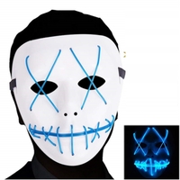 Glowing Mask Scary Cosplay LED Light up Mask for Gifts Costume Parties