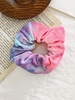 Gradient Water Color Elastic Velour Fabric Scrunchy