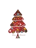 Santa Claus Christmas Tree Pattern Wall Sticker Set