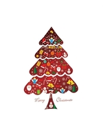Santa Claus Christmas Tree Pattern Wall Sticker Set