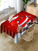 Santa Claus Digital Printing Waterproof Fabric Tablecloth