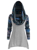 Seamless Geometric Pattern Cowl Neck Pullover Knitwear