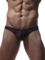 Sexy Elastic Waist Twinkling U Convex G-string Briefs