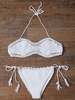 Sexy Halter Solid Color Crochet Women