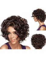 Short Fluffy Curly Heat Resistant Fiber Synthetic Wig