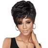 Short Side Bang Fluffy Layered Natural Straight Synthetic Wig