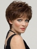 Short Slightly Curl See-through Bang Capless Synthetic Wig