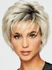 Short Slightly Wave Fluffy See-through Bang Ombre Synthetic Wig