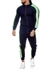 Side Striped Hoodie and Sports Pants Two Piece Set