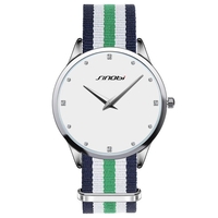 SINOBI Simple Fashion Diamond Scale Female Quartz Watch with Ultra-thin Dial