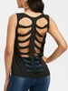 Skeleton Graphic Back Ladder Cutout Racerback Tank Top