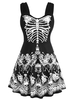 Skull Floral Butterfly Skeleton Halloween Plus Size Tank Top
