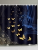 Smoke Butterfly Pattern Waterproof Bathroom Shower Curtain