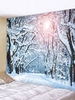 Snow Forest Road Printed Tapestry Wall Hanging Art Decoration