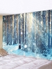 Snow Forest Sunlight Print Waterproof Wall Tapestry