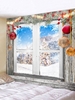 Snow Window Printing Christmas Decoration Wall Tapestry