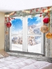 Snow Window Printing Christmas Decoration Wall Tapestry