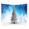 Snowy Christmas Tree Printed Wall Hanging Tapestry