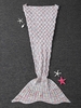 Soft Fish Scale Design Antipilling Sleeping Bag Wrap Mermaid Blanket