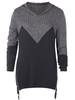 Space Dyed Contrast Asymmetrical Plus Size T-shirt