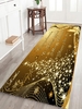 Sparkling Christmas Tree Letter Print Fleece Skidproof Bath Mat