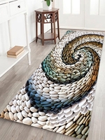 Spiral Stone Board Pattern Water Absorption Area Rug