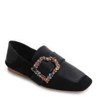 Square Color Diamond Belt Buckle Color Matching Leisure Soft Bottom Shoes