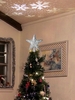 Star Shape Christmas Tree Topper with Rotatable LED Projector Light