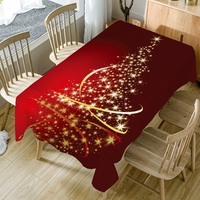 Starlight Christmas Tree Pattern Fabric Table Cloth