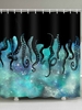 Starry Sky Octopus Pattern Waterproof Shower Curtain