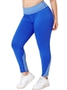 Stitching Heathered Panel Sports Plus Size Leggings