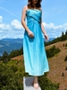Strapless Bandeau Ombre Bandage Maxi Holiday Dress
