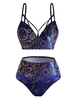 Strappy Starry Sky Cutout Underwire Bikini Swimwear