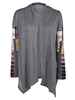 Stylish Collarless Long Sleeve Spliced Loose-Fitting Women