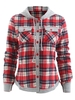 Stylish Hooded Long Sleeve Gingham Single-Breasted Women