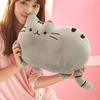 Stylish Short Floss Cushion Cat Shape Design Pillow