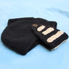 Stylish Stripy and Button Embellished Knight Knitted Hat For Men