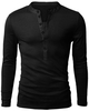 Stylish V-Neck Slimming Button Design Fabric Splicing Long Sleeve Polyester Shirt For Men