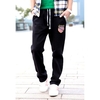 Stylish Waist Five-Pointed Star Print Spliced Casual Men