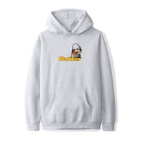 Butter Goods Headphones Logo Pullover Hood Ash Grey
