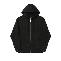Hélas Relief Zipper Hoodie Black