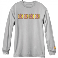 New Deal Skateboards Original Napkin 4 Bar Longsleeve grau