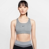 Nike Swoosh Women&0s 1-Piece Pad Sports Bra Grey