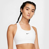 Nike Swoosh Women&0s 1-Piece Pad Sports Bra White