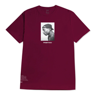 Primitive No Changes Tupac Shirt Burgundy