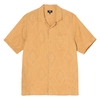 Stüssy Diamond Jacquard Linen Shirt Mustard