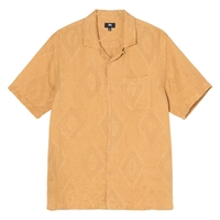 Stüssy Diamond Jacquard Linen Shirt Mustard