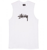 Stüssy Girls Stock Raw Muscle Tee White