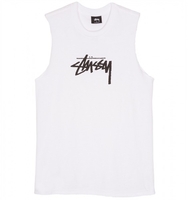 Stüssy Girls Stock Raw Muscle Tee White
