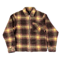Stüssy Shadow Plaid Sherpa Zip Shirt